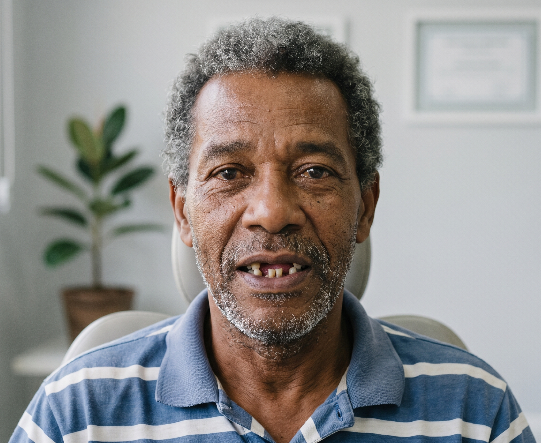 Antes do tratamento com protese protocolo